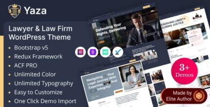 Yaza - Law Firm & Legal Services Elementor WordPress Theme