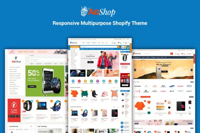 AaShop - Sectioned Bootstrap 4 Shopify Theme