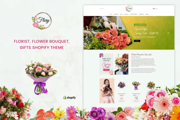 Flory | Florist, Flower Bouquet, Shopify Theme