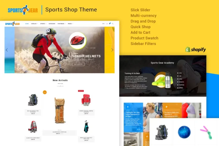 Sports Gear - Sports Shop Shopify Theme