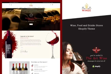 Winee - Wine, Winery Shopify Theme