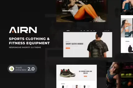 AIRN - Sports Clothing & Fitness Equipment Shopify