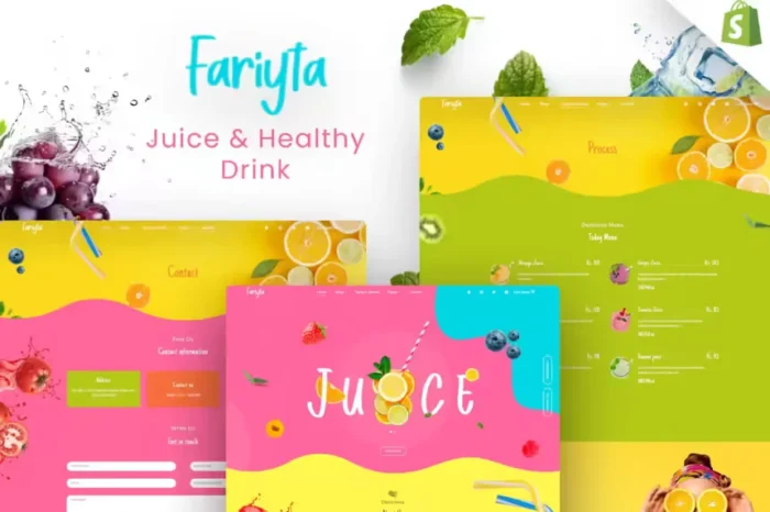 Faryita - Juice Shop, Health Drinks Shopify Store