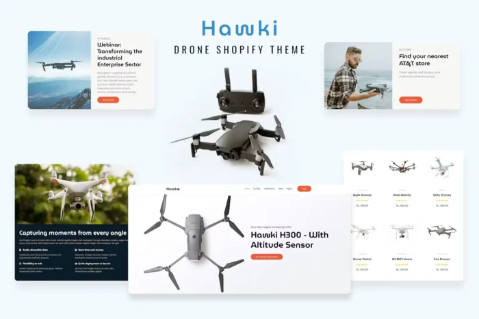 Hawki - Drone Single Product eCommerce Shopify