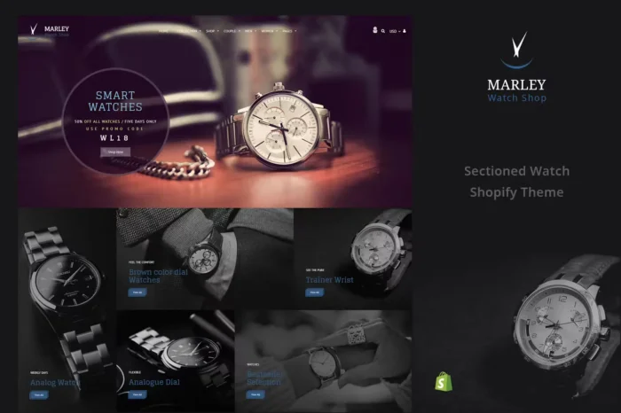 Marley | Sectioned Watch Shopify Theme