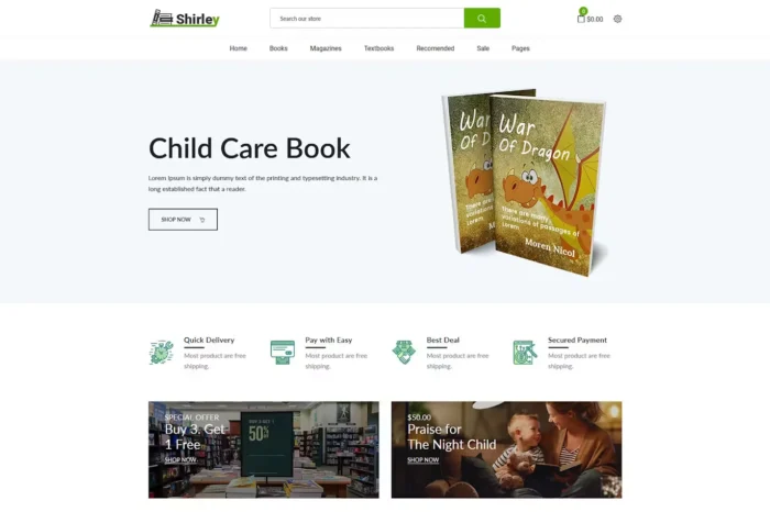 Shirley – Book Store Shopify Theme