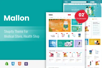 Mallon - Medical Store, Health Shop Shopify Theme