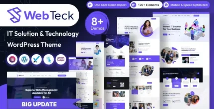 Webteck – IT Solution and Technology WordPress Theme With Lifetime Update.