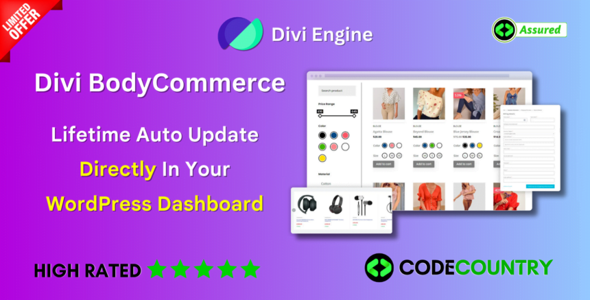 Divi BodyCommerce WordPress Plugin With Original License Key.