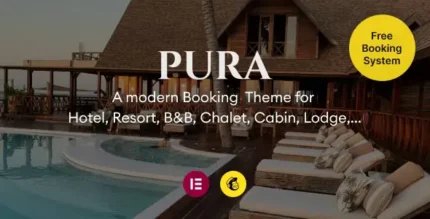 PURA - Hotel Booking WordPress With Lifetime Update.