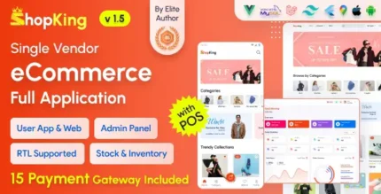ShopKing – eCommerce App with Laravel Website Admin Panel with POS | Inventory Management