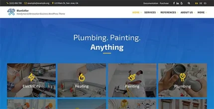 BlueCollar - Handyman & Renovation Business WordPress Theme