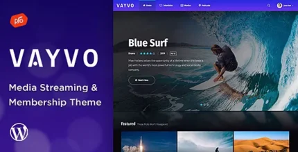 Vayvo - Media Streaming & Membership WordPress Theme